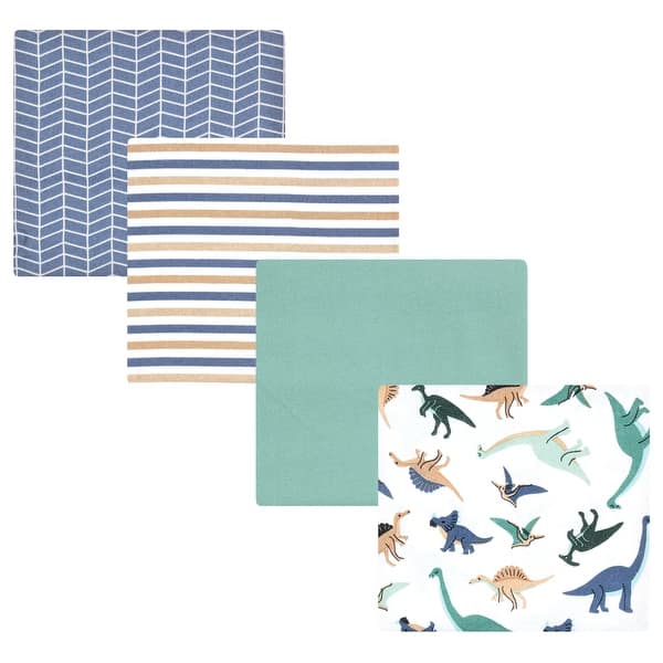 slide 1 of 1, Hudson Baby Boys Cotton Flannel Receiving Blankets, Dino Friends, One Size - Dino Friends - One Size One Size - Dino Friends
