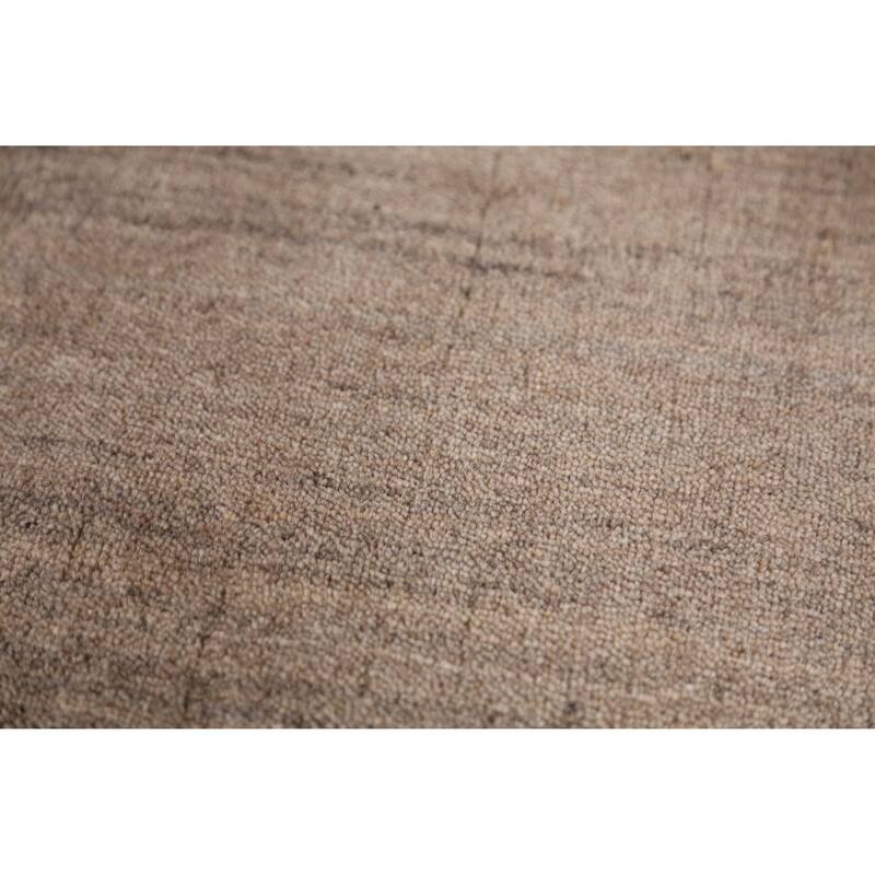 Tribal Gabbeh Indian Rug Hand-Knotted Beige Wool Carpet - 5'2" x 7'9"