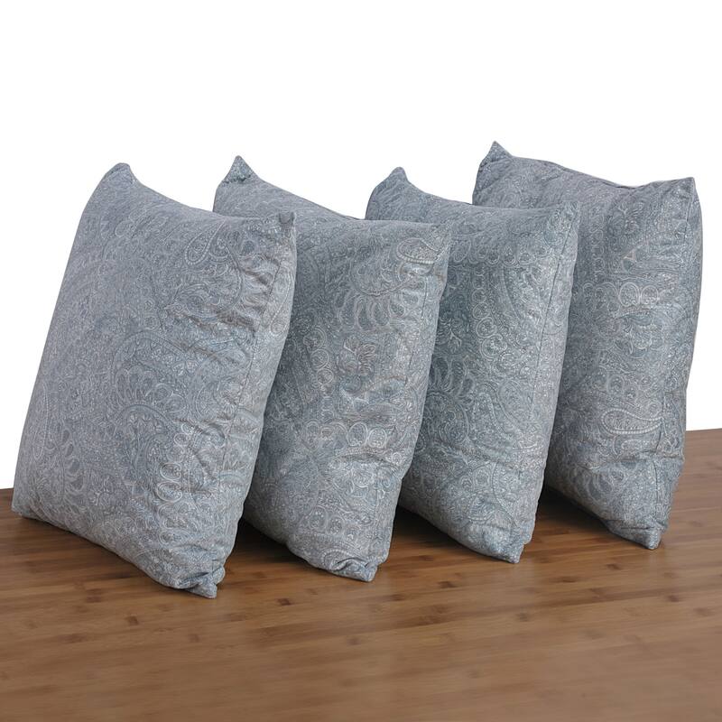 Serenta Paisley Suede Pillow Cover 4 Pieces Set, NO INSERT