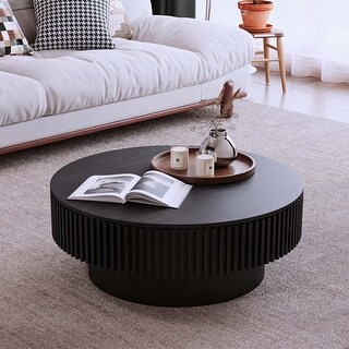 Modern Round Coffee Table with Storage - Bed Bath & Beyond - 43108083