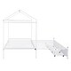preview thumbnail 10 of 24, Extending Twin XL Size House Bed with 2 Storage Drawers, Twin XL to King Size Metal House Platform Bed Frame with Roof Frame