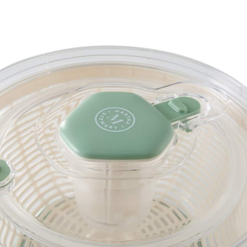 Martha Stewart Gulfwind 6.3 Qt Salad Spinner, Fruit Wahser, Fruit Washing Bowl with Strainer