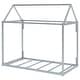 preview thumbnail 24 of 25, Twin Size House Shape Metal Platform Bed
