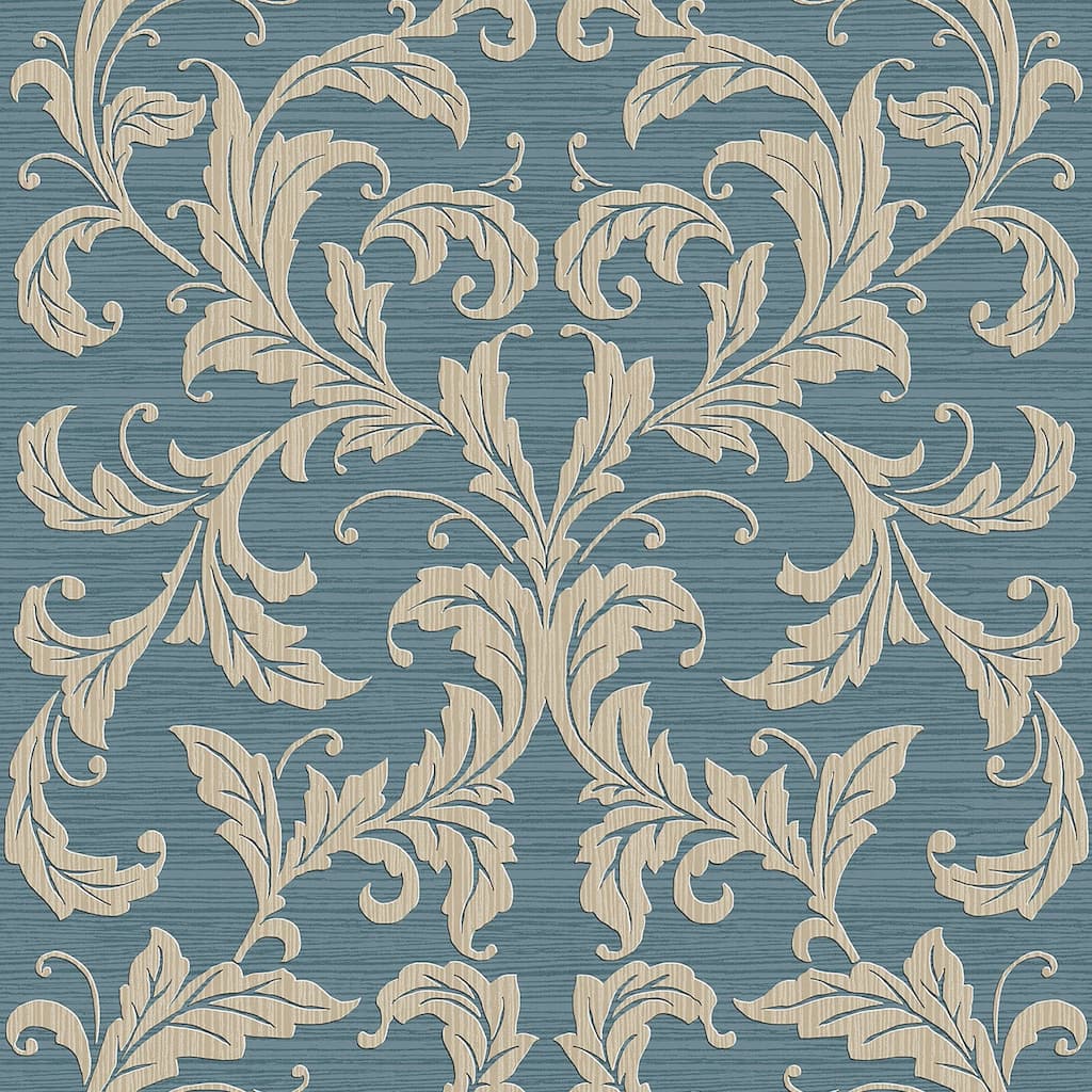 Galerie Wallcoverings Nordic Elements Embossed Linear Damask Non-woven Matte Wallpaper Roll
