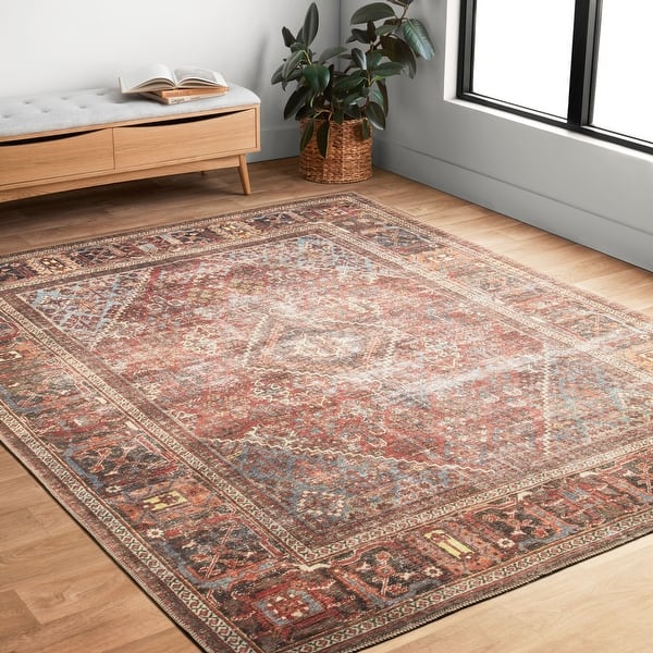 Shop Alexander Home Tremezzina Printed Geometric Distressed Area Rug 5 X 7 6 On Sale Overstock 20508686