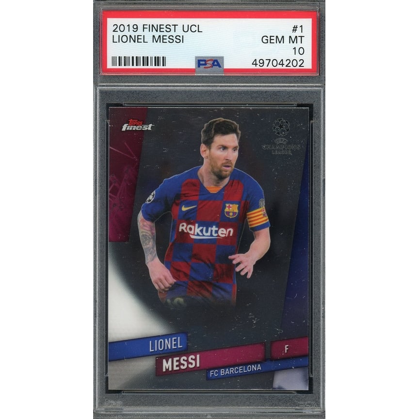 graded messi card Graded 2022 Topps Chrome UCC Lionel Messi #S10 Blue Refractor #/150 So
