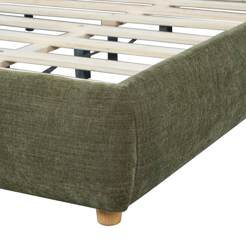 Christopher Knight Home - Charlotte Upholstered Boucle Platform Bed with Removable Pillow Headboard