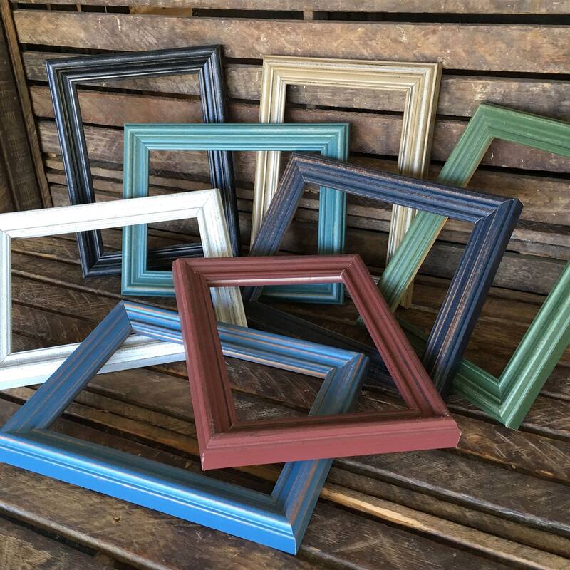 Classic Edition Distressed Dark Blue Picture Frame - 8" x 8" - Dark Blue