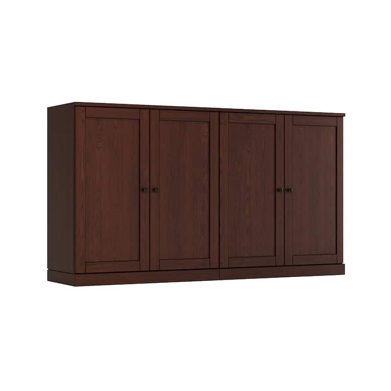 Palace Imports Premium 100% Solid European Oak Hardwood Modular Dining Room Sideboard with Shaker Doors - 64" Wide, 35.75" Tall