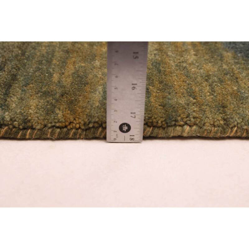 ECARPETGALLERY Hand-knotted Peshawar Ziegler Green Wool Rug - 5'1 x 6'11