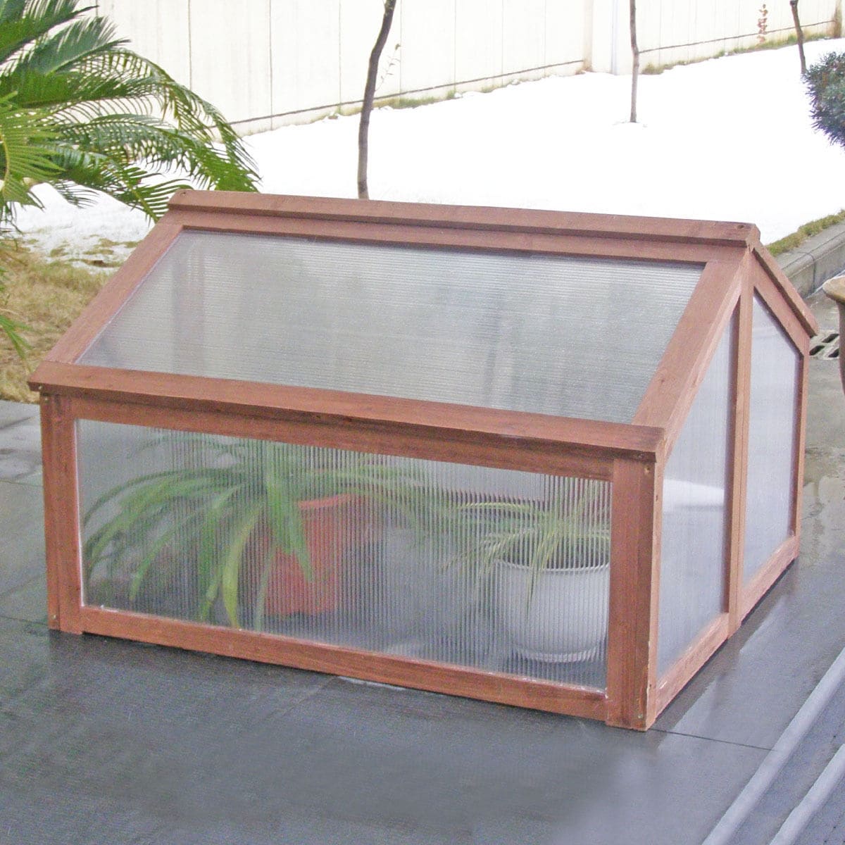 Shop Costway Double Box Garden Wooden Green House Cold Frame