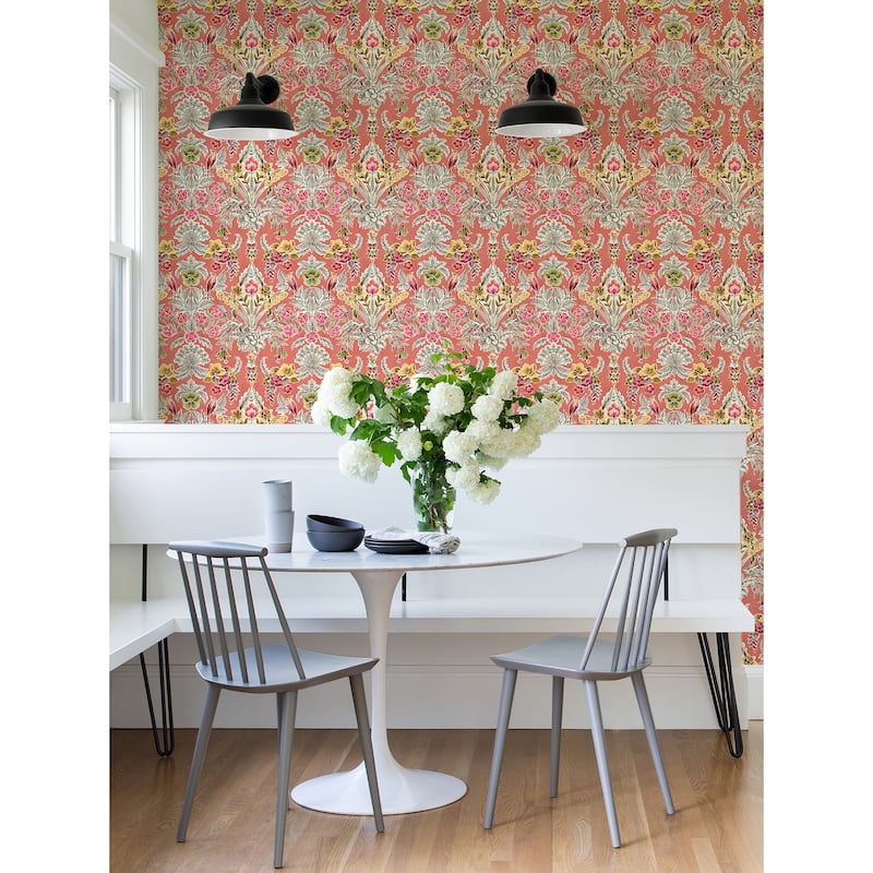 NuWallpaper Peach Summer Love Peel & Stick Wallpaper - 216in x 20.5in x 0.025in