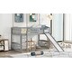 preview thumbnail 14 of 12, Stylish & Simple Twin size Loft Bed with Slide and Ladder, Maximized Space, Solid Construction & Versatility Galore, Grey