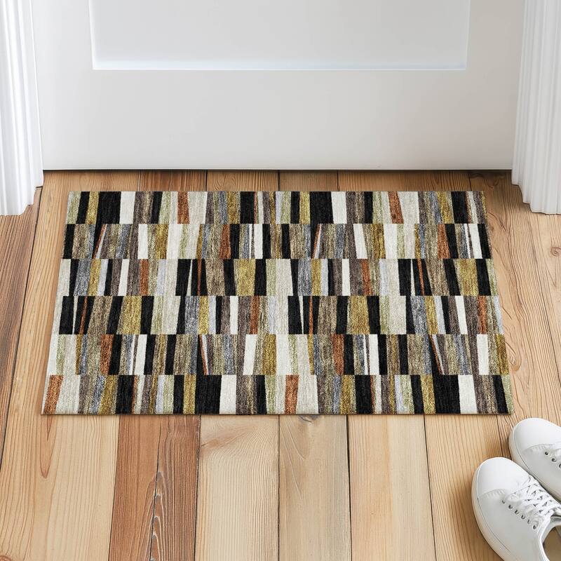 Machine Washable Indoor/ Outdoor Modern Antonito Chantille Rug