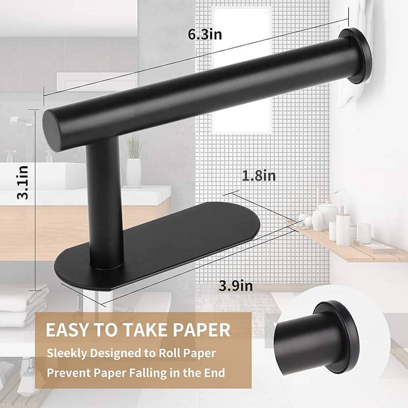 PROOX Rustproof Ahesive Toilet Pater Holder Stainless Steel Towel Holder
