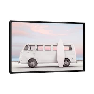 iCanvas "Van And Surfboard" by Tiny Treasure Prints Framed Canvas Print