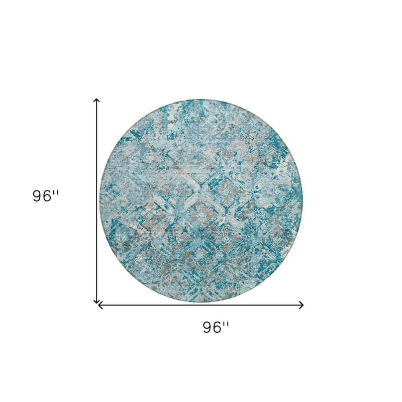 HomeRoots Geometric Transitional Rectangle Outdoor Rug