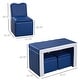 preview thumbnail 16 of 16, Qaba Kids Sofa 2-in-1 Multi-Functional Table Chair Set 2 Seat Couch Storage Box Soft Sturdy