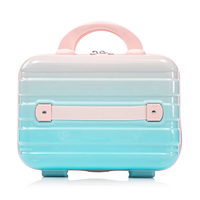 14In 20In 2 pcs in PC Spinner Wheel Luggage, Carry on Suitcase, With Gradient Color and Combination Lock