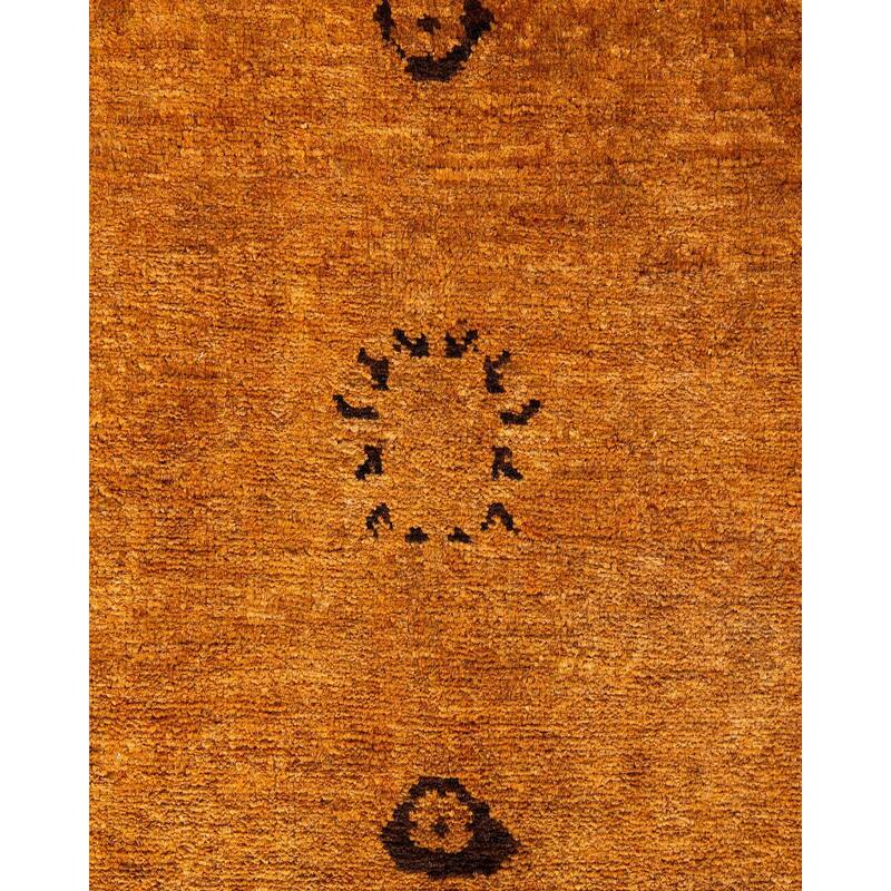 Vibrance, One-of-a-Kind Hand-Knotted Area Rug - Brown, 4' 2" x 6' 2" - 4' 2" x 6' 2"