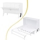 preview thumbnail 6 of 4, Queen Size Murphy Bed with Built-In Charging Station and a Shelf, White