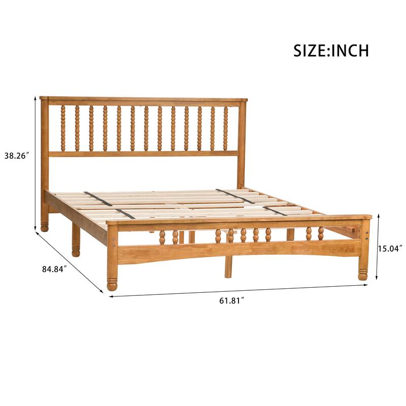 Queen Wooden Platform Bed Frame
