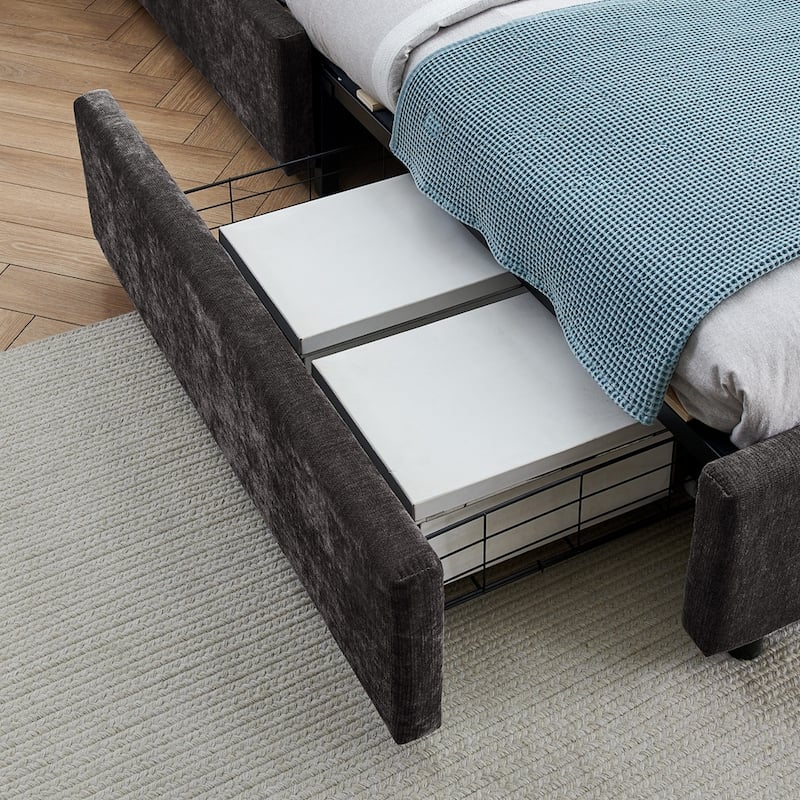 comfortable cushioned bed frame