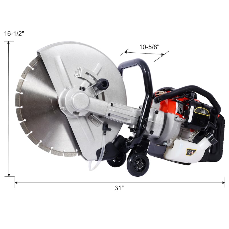 52cc 2 Stroke gas powered concrete Cut Off Saw Gasoline Grinder with blade ,EPA APPROVED