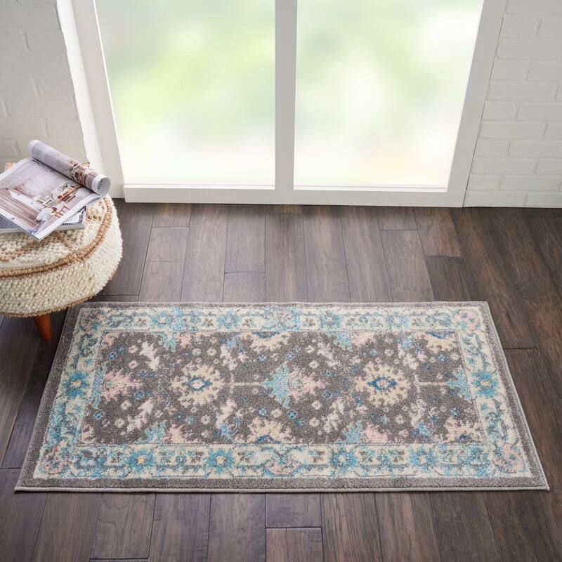Nourison Tranquil Oriental Floral Medallion Area Rug