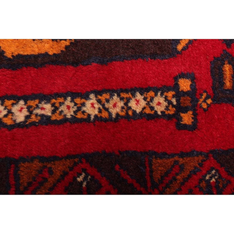 ECARPETGALLERY Hand-knotted Teimani Red Wool Rug - 3'4 x 6'4