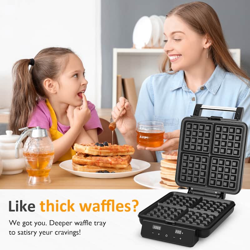 4-Slice Belgian Waffle Maker