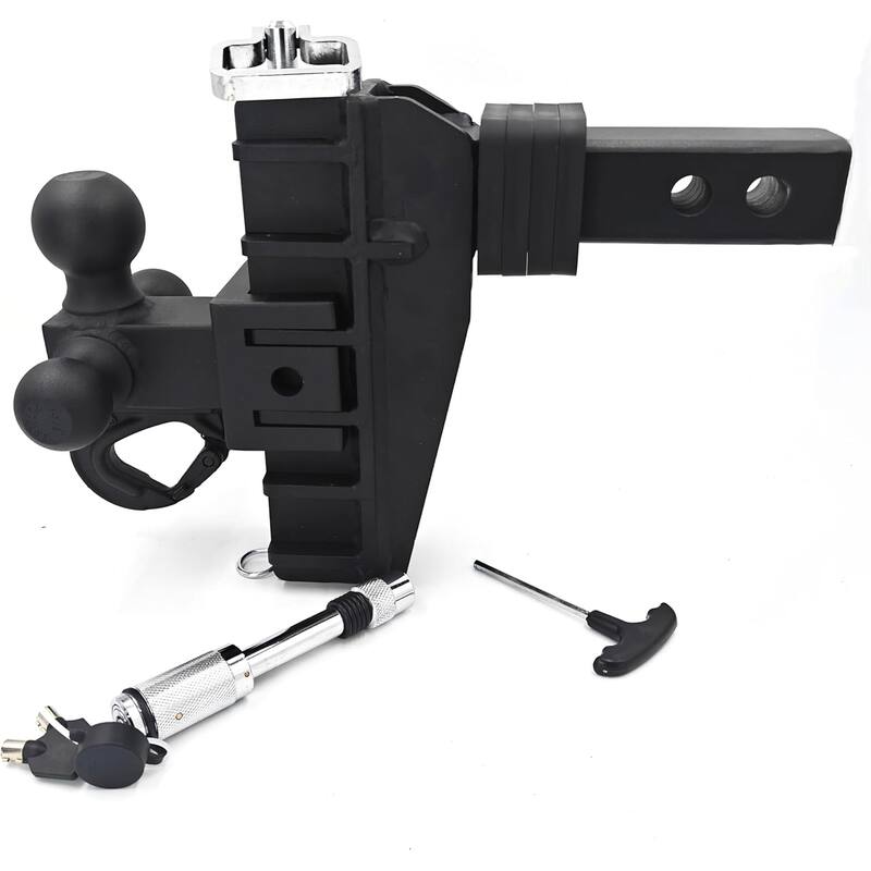 Ball Adjustable Trailer Hitch, Drop Ball Hitch Fits 2.5-Inch Receiver