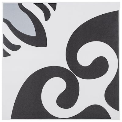 Merola Tile Tierra White 7-3/4" x 7-3/4" Ceramic Floor and Wall Tile