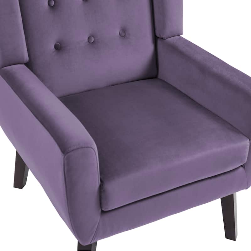 Velvet Upholstered Armchair Tufted Accent Chairs Set of 2