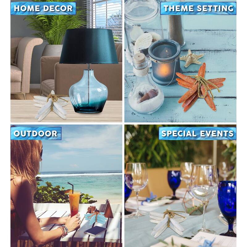 CoTa Global Resin Starfish Collection - White, Orange, and Turquoise