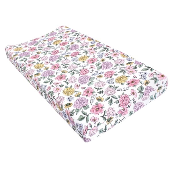 slide 1 of 1, Hudson Baby Infant Girl Changing Pad Cover, Vintage Blossom, One Size - Vintage Blossom Cotton - Vintage Blossom