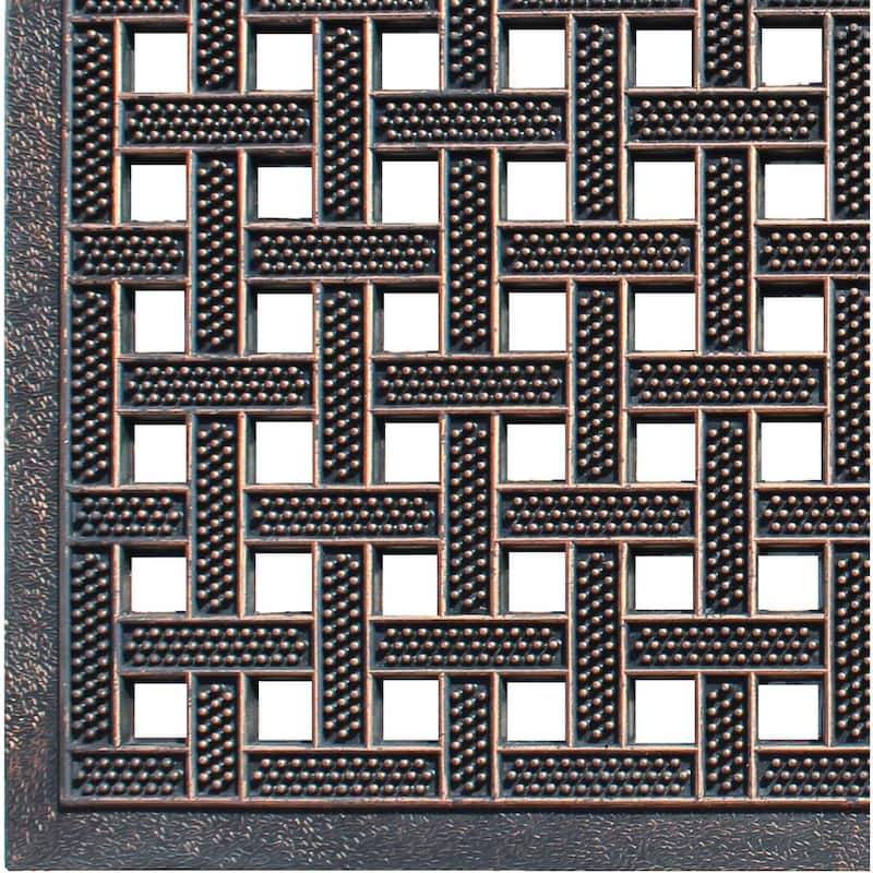 A1HC First Impression Estate 24 In. X 36 In. Rubber Stud Doormat with Copper Finish