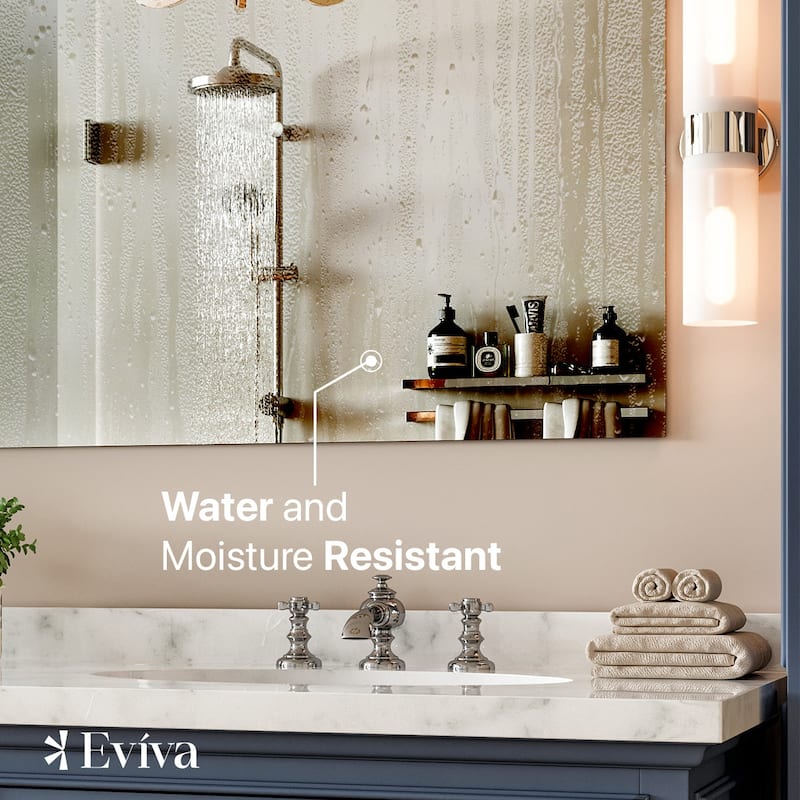 Eviva Sleek 72" x 30" Rectangular Modern Frameless Mirror - Clear