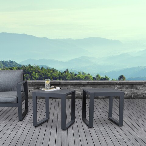 Baltic 20" Set of 2 End Tables Gray by Real Flame - 20L x 18W x 20.5H