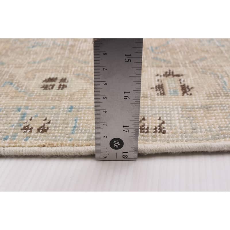 ECARPETGALLERY Hand-knotted Antalya Vintage Beige Wool Rug - 9'4 x 12'6