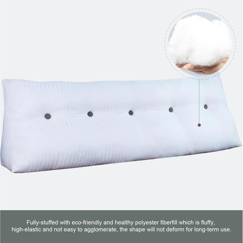 WOWMAX Headboard Reading Backrest Support Pillow Triangle Bed Cushion