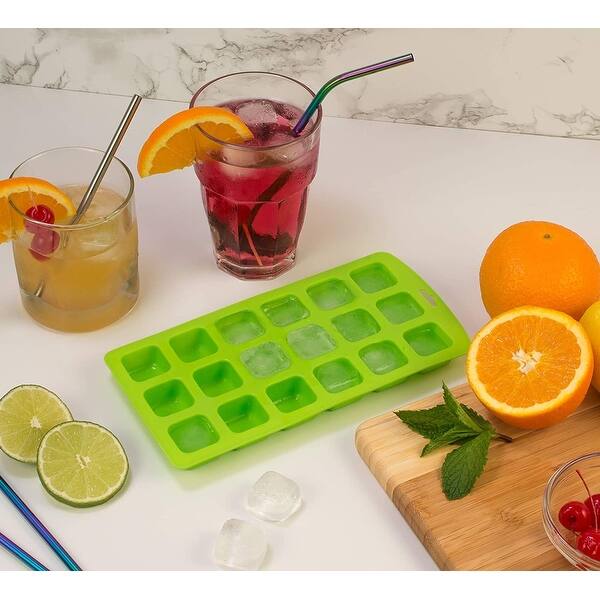 Hic Green Silicone Square Shape Ice Cube Tray And Baking Mold Makes 18 Cubes On Sale Overstock 31629709 Ice is versatile and a convenient way to keep your drinks cold. usd