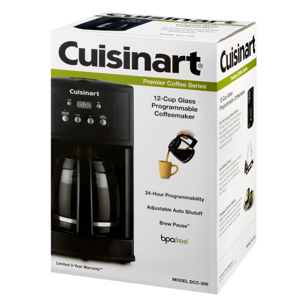 Cuisinart DCC 500 12 Cup Programmable Coffeemaker Black
