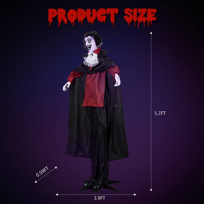 Terrifying Standing Vampire Halloween Decoration