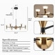 preview thumbnail 5 of 7, Modern Contemporary 12-Light Black Gold LED Chandelier Metal Wheel Pendant Lights for Dining Room - 23.5" D x 12.5" H