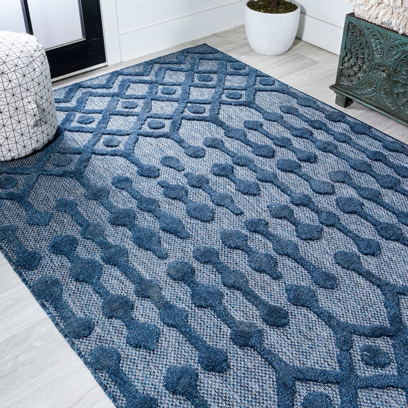JONATHAN Y Portmany Moroccan Diamond Indoor/Outdoor Area Rug