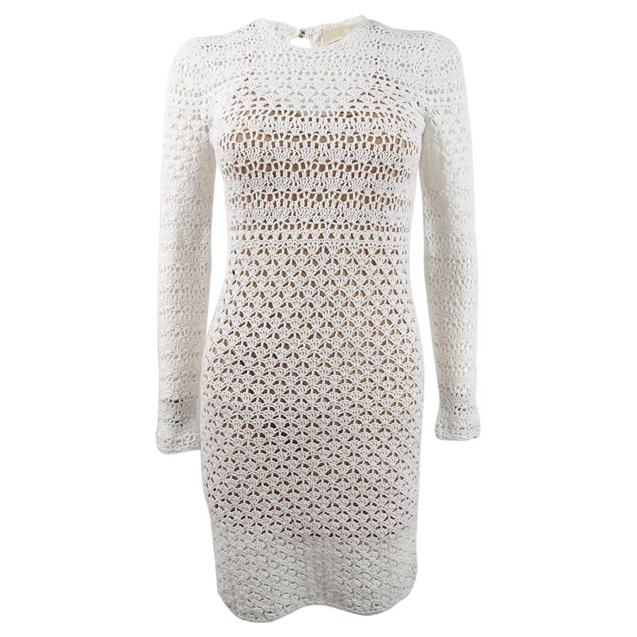 michael kors white crochet dress