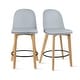 preview thumbnail 18 of 84, Set of 2 Designer Plastic Counter Stools Chair With Backs Side Armless Molded Kitchen Dining Bar Patio Indoor Outdoor Cafe Cushion_Gray