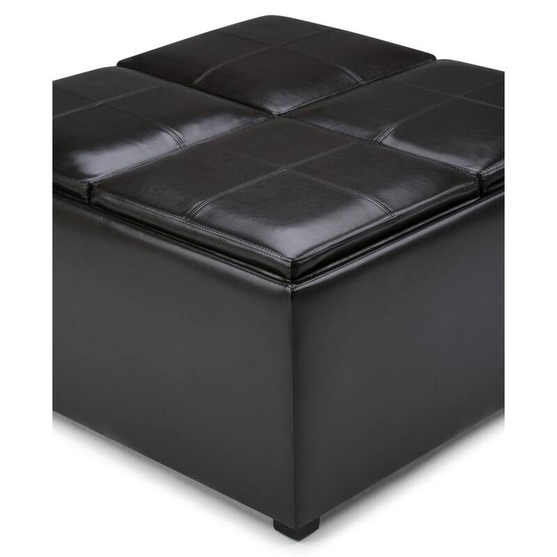 Square Coffee Table Storage Ottoman for Living Room