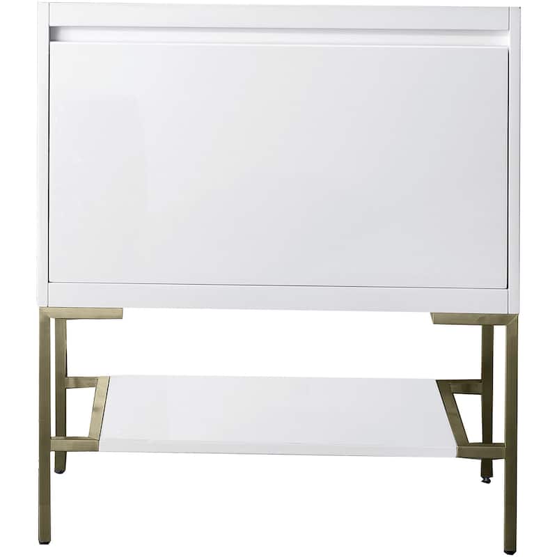 James Martin Vanities 805-V31.5-CB Mantova 32" Free Standing Single - Glossy White